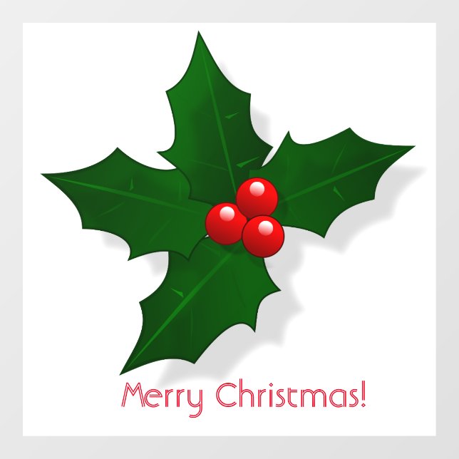 Christmas Mistletoe Window Cling (Sheet)