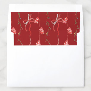 Christmas Mittens, Bows, and Lights Envelope Liner