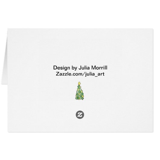 Christmas Mittens Card (Back Horizontal)