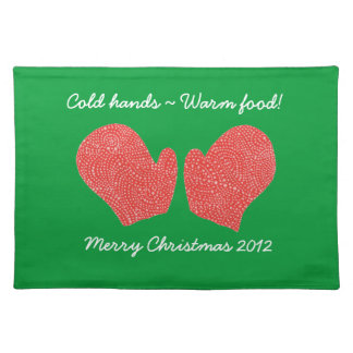 Christmas Mittens Holiday Placemat