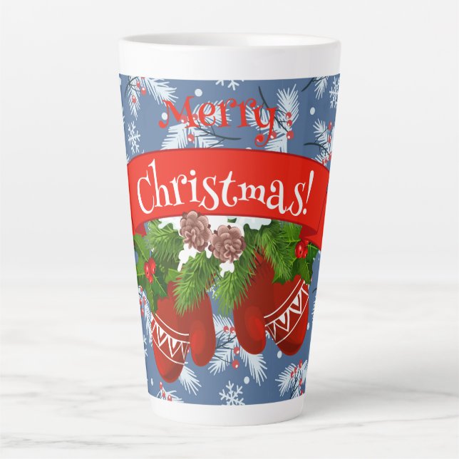 Christmas Mittens  Latte Mug (Front)