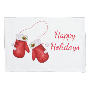 Christmas Mittens Pillowcase