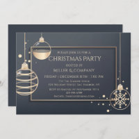 Christmas Modern Chic Corporate Christmas Party Invitation