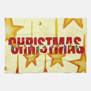 Christmas Modern Cool Christmas Kitchen Towel