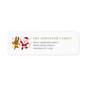 Christmas Modern Funny Simple Return Address Label