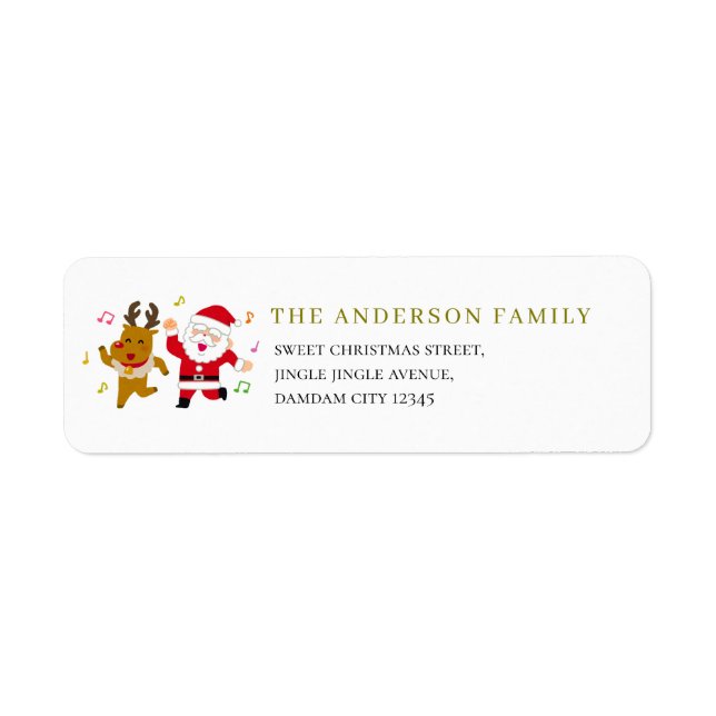 Christmas Modern Funny Simple Return Address Label (Front)