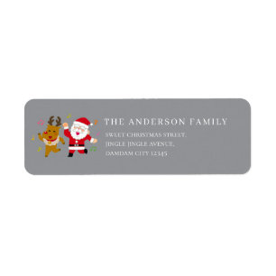 Christmas Modern Funny Simple Return Address Label