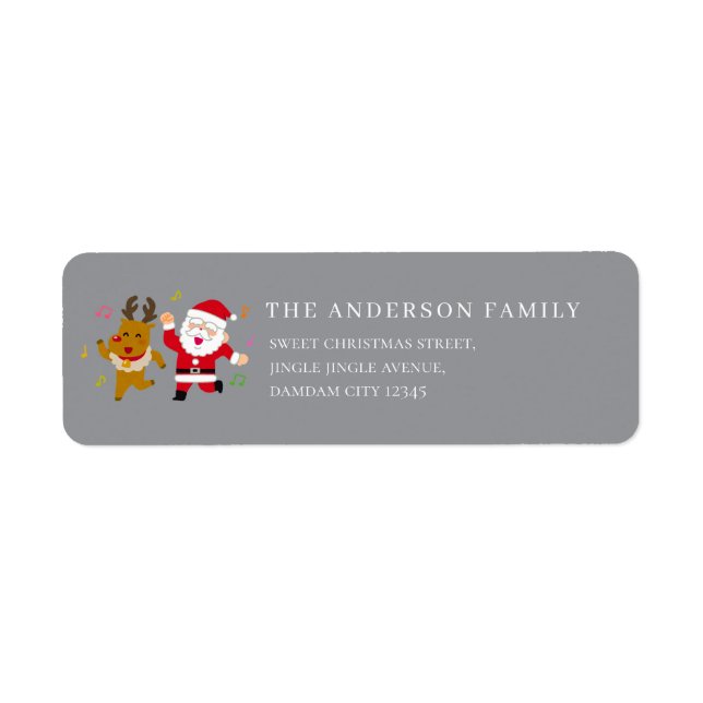Christmas Modern Funny Simple Return Address Label (Front)