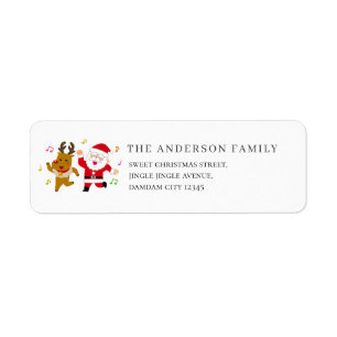 Christmas Modern Funny Simple Return Address Label