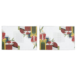 Christmas Modern Ornaments Pillow Case