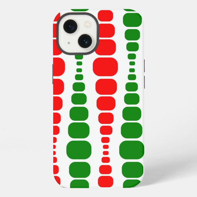Christmas Modern Rectangles  Iphone Case (Back)