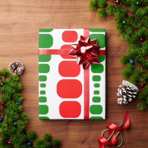 Christmas Modern Rectangles Wrapping Paper