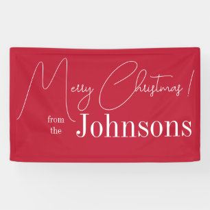 Christmas Modern Red Family Banner