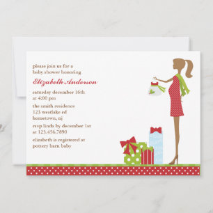 Christmas Mom To Be Baby Shower Invitation