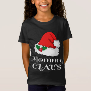 Christmas Mommy Claus Matching Pajama Santa Hat X- T-Shirt