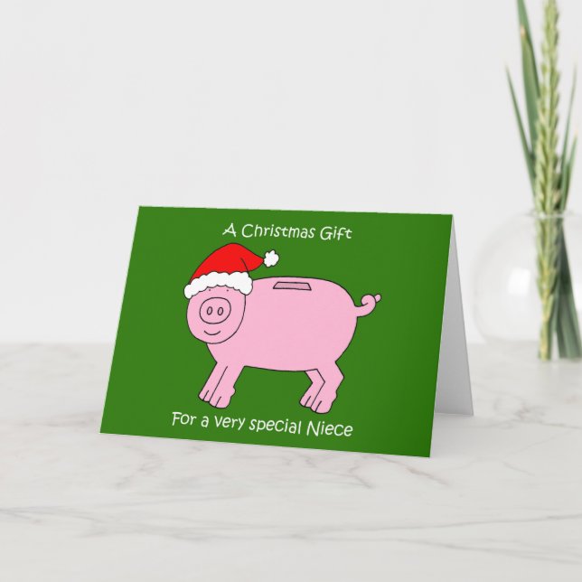 Christmas Money Gift for Niece Enclosed Card (Front)