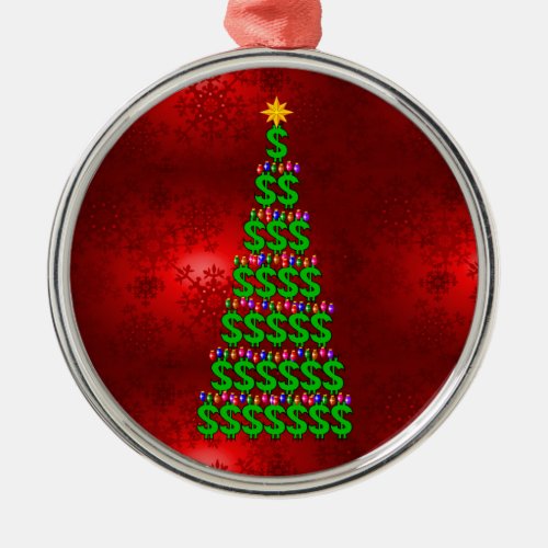 Christmas Money Tree Metal Ornament