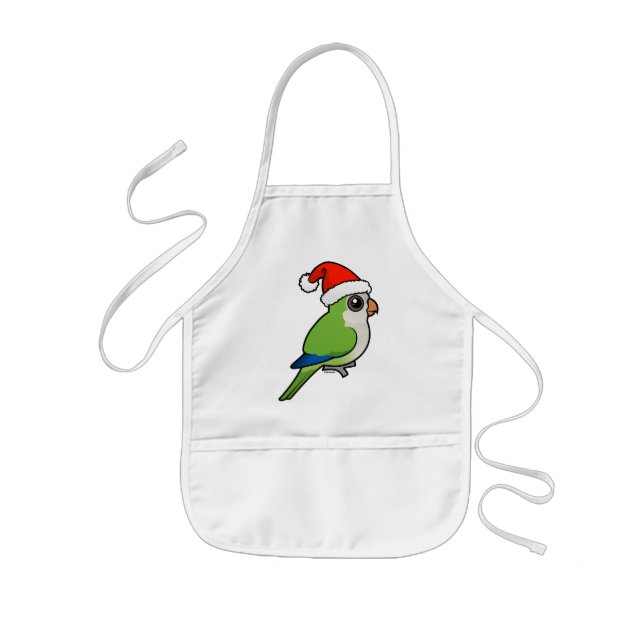 Christmas Monk Parakeet Kids' Apron (Front)