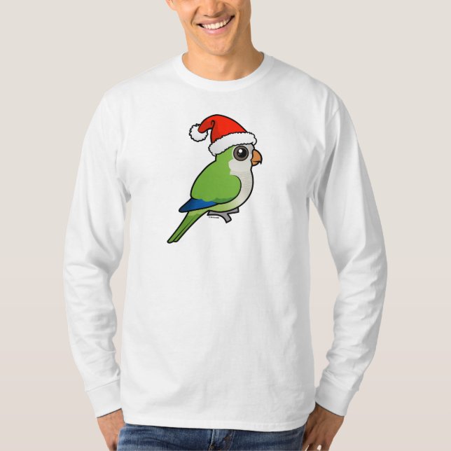 Christmas Monk Parakeet T-Shirt (Front)