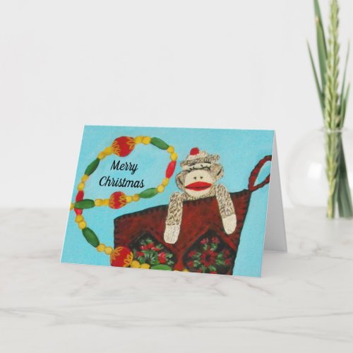 Christmas Monkey Holiday Card