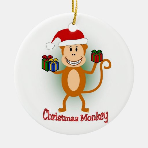 Christmas Monkey Ornament | Zazzle