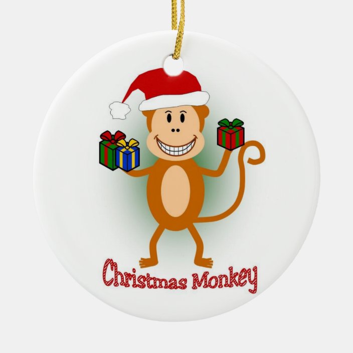 Christmas Monkey Ornament | Zazzle.com