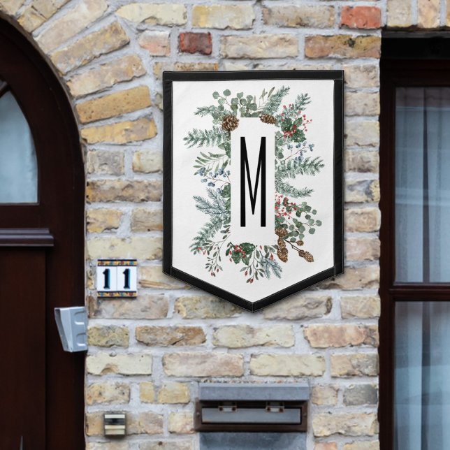 Christmas Monogram Door Decoration Pennant (Creator Uploaded)