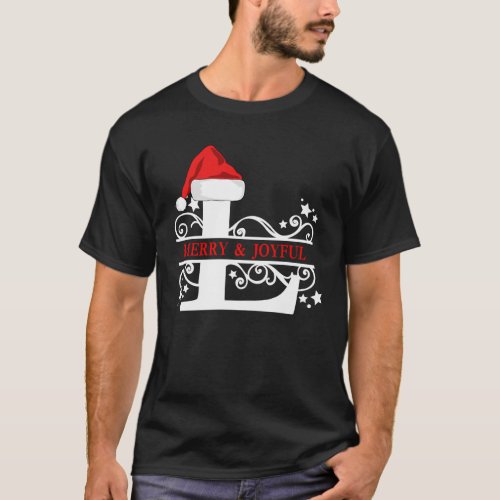Christmas Monogram L28 T_Shirt