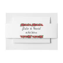 Christmas Monogram Poinsettia Belly Band