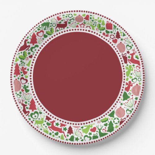 Christmas Montage Paper Plates DKRD