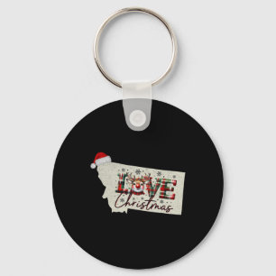 Christmas Montana Xmas State Map Montana Christmas Keychain