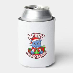 Christmas Moo Deng Merry Moodengmas Baby Hippo Chr Can Cooler