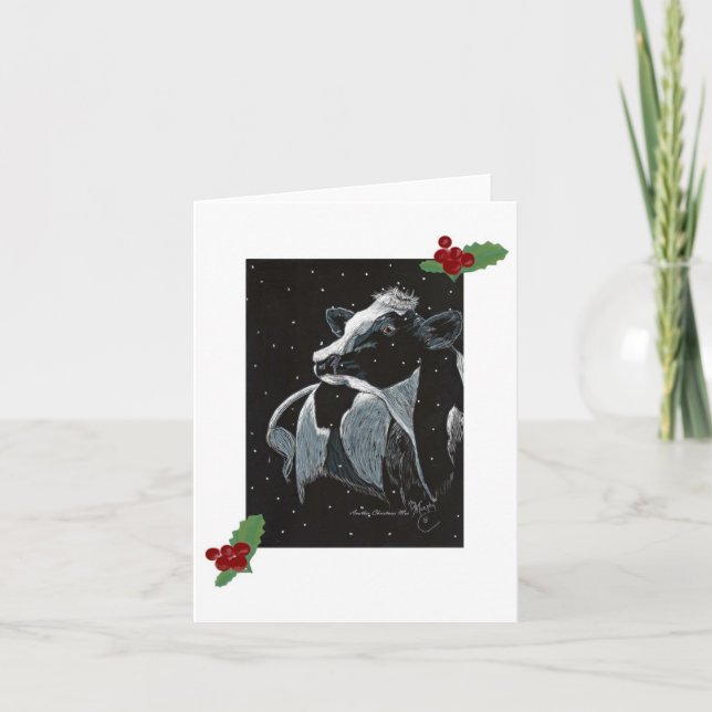 Christmas Moo Holiday Card (Front)