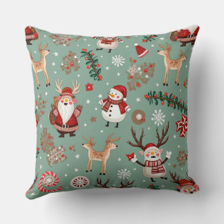 Christmas mood snowman cushion