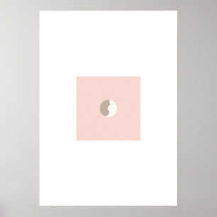 Christmas Moon Phase Poster - Red & Green
