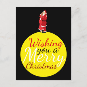 Christmas Moon Wishing You A Merry Christmas Holid Holiday Postcard