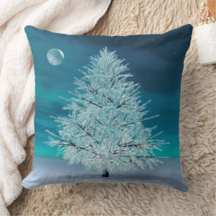 Christmas Moonlight Throw Pillow
