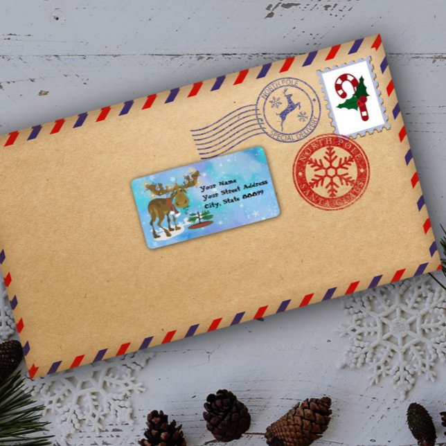 Christmas Moose Adress Labels/ Gift Labels (Creator Uploaded)