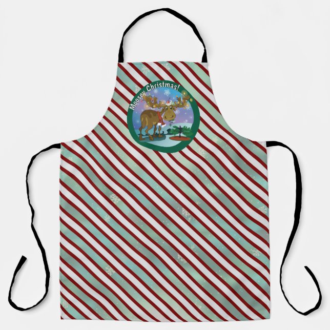 Christmas Moose ~ Apron (Front)