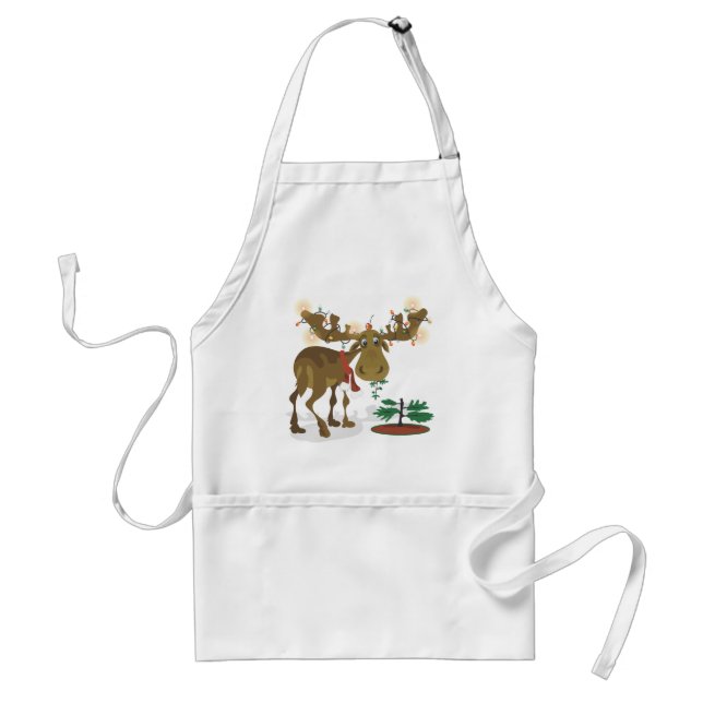Christmas Moose~ Apron (Front)