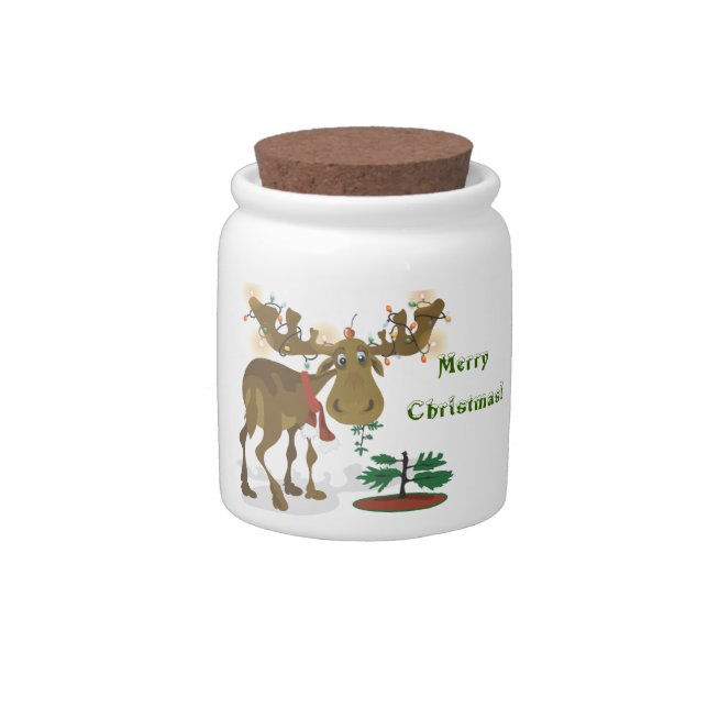 Christmas Moose~cookie jar (Right)