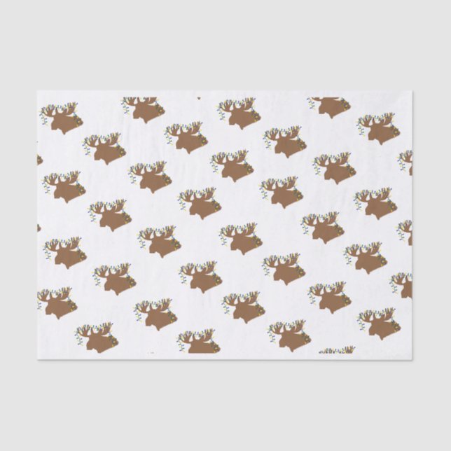 Christmas Moose Country Tissue Paper (Front)