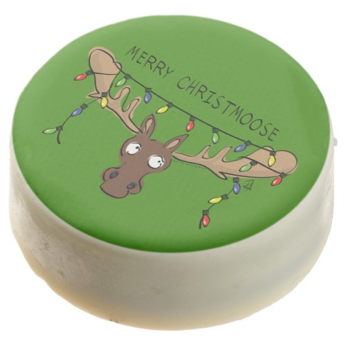 Christmas Moose Cute Funny Holiday Animal Chocolate Covered Oreo