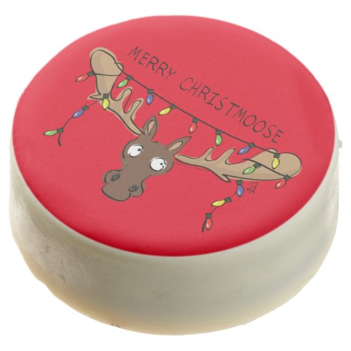 Christmas Moose Cute Funny Holiday Animal Chocolate Covered Oreo