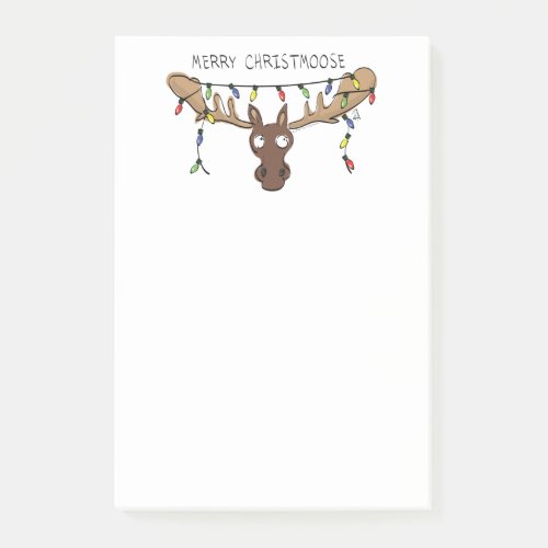 Christmas Moose Cute Funny Holiday Animal Post_it Notes