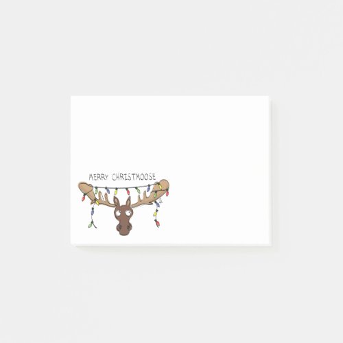 Christmas Moose Cute Funny Holiday Animal Post_it Notes