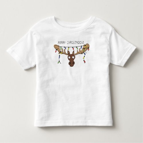 Christmas Moose Cute Funny Holiday Animal Toddler T_shirt