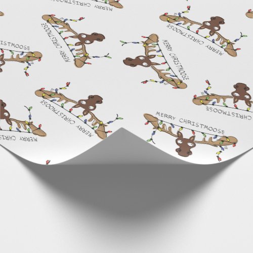 Christmas Moose Cute Funny Holiday Animal Wrapping Paper