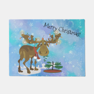 Christmas Moose ~ Doormat