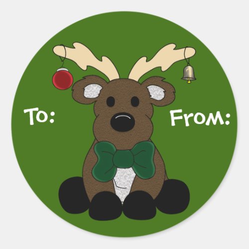 Christmas Moose Gift Tag